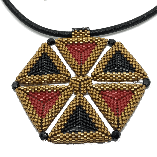 Hexagon of Triangles Pendant
